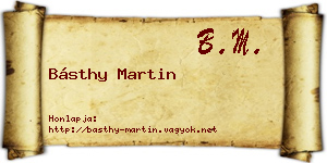 Básthy Martin névjegykártya
