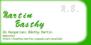 martin basthy business card