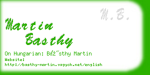 martin basthy business card